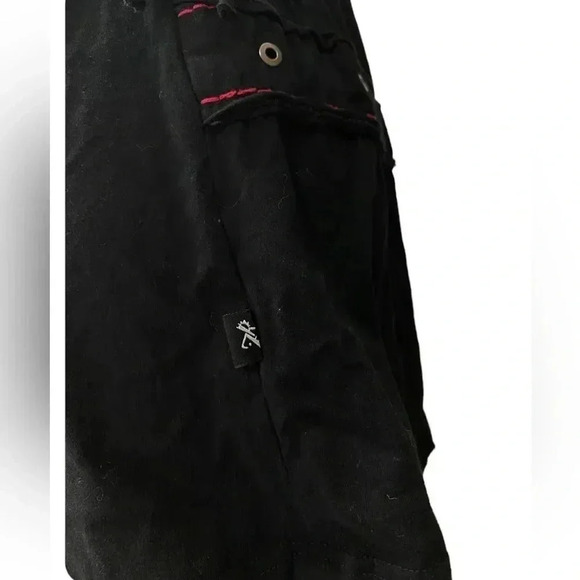 Leopards & Roses Made In Nepal Black Red Mini Sleeveless Dress Size Medium - Picture 13 of 15